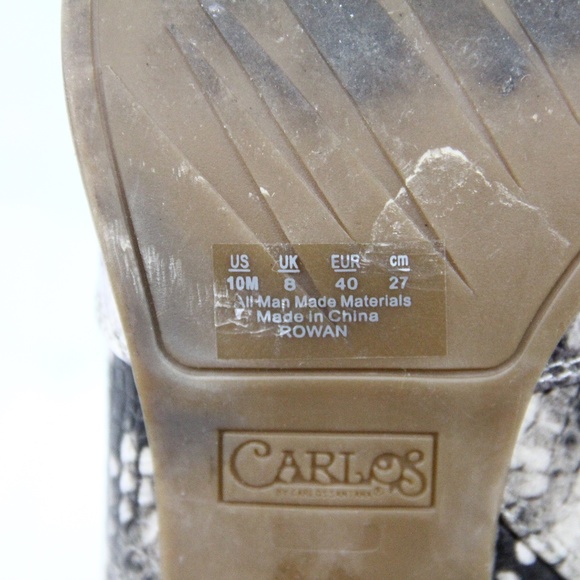 Carlos Santana Boots sz 10 Women Western Bootie Faux Leather Rowan snakeskin - Picture 9 of 9